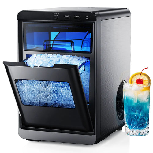 EZICE ChillPro™ Nugget Ice Maker – 43lbs/Day with Scoop & Basket